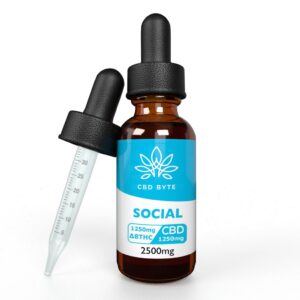 Blue Raspberry Delta 8 and Full Spectrum CBD Tincture with 1250mg Delta 8 and 1250mg CBD
